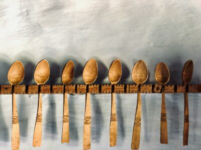 Row of spoons